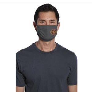 Enumclaw Hornets Cotton Knit Face Mask Front Charcoal